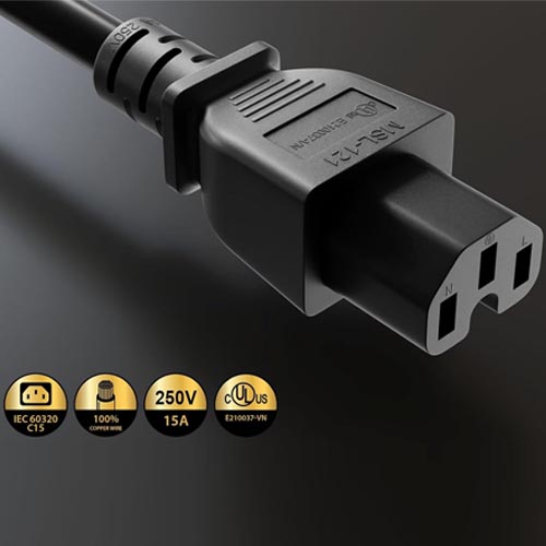 CableLeader 6ft C15 PDU Server Power Cord C14 to 14AWG - Image 4