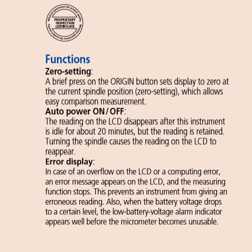 Digimatic 293-832 Micrometer 0-25 mm |0- 1” - Image 3