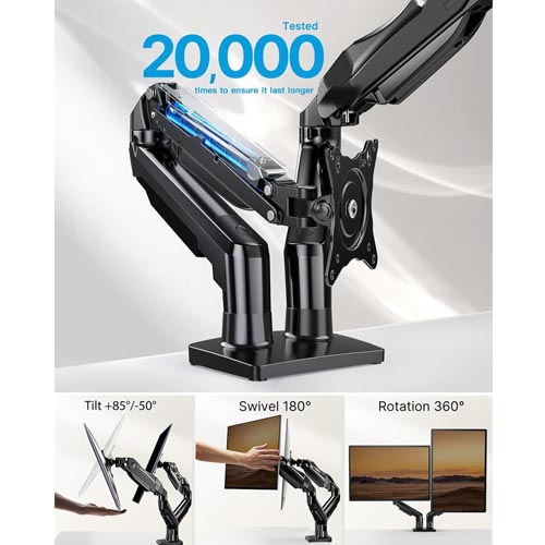 HUANUO HNDS6 Vesa Bracket Dual Monitor Stand - Image 11