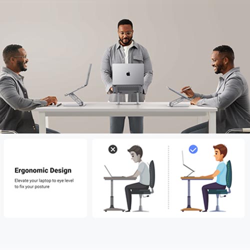 UGREEN 45416 Ergonomic Desktop Laptop Stand - Image 3