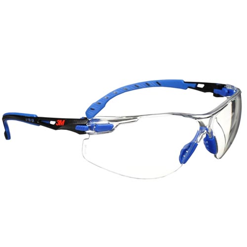 3M Solus 1000 Safety Glasses Blue/Black Frame