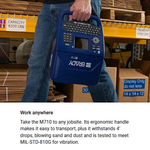 Brady M710 BT Wi-Fi Portable Label Printer - Image 6