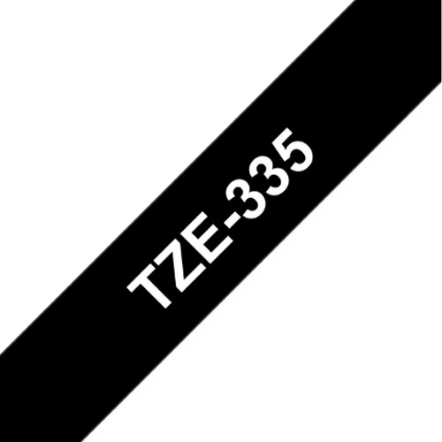 Brother TZe-335 1/2 In. White On Black P-touch Tape - Image 5