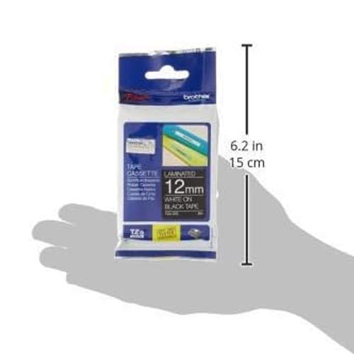 Brother TZe-335 1/2 In. White On Black P-touch Tape - Image 3