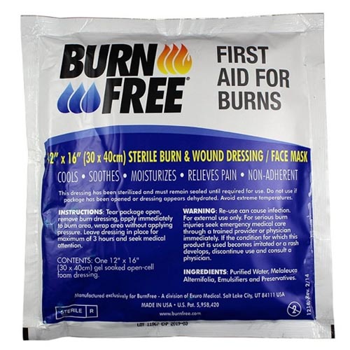 BurnFree 30cm x 40cm Sterile Face Mask Burn Dressing