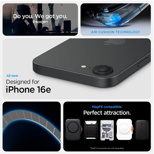 Spigen ACS09148 iPhone 16e Case Cover Clear White - Image 8