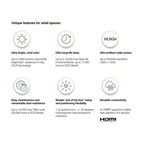 Epson EB-U50 WUXGA 3LCD Digital Signage Projector - Image 8