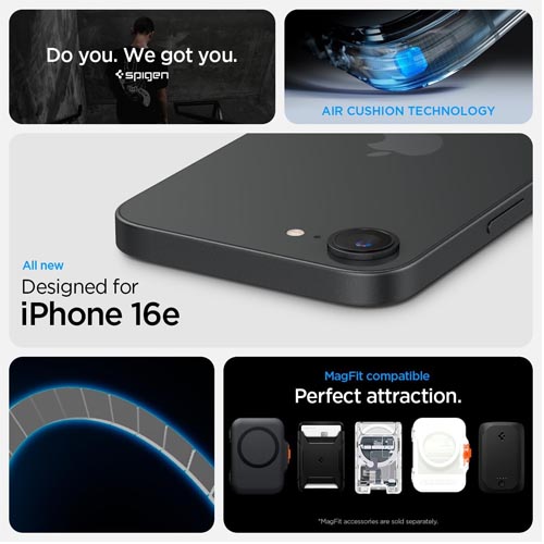 Spigen ACS09144 iPhone 16e Case Cover Frost Black - Image 8