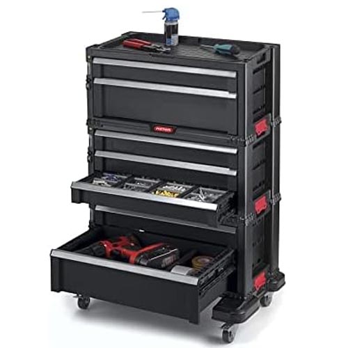 KETER 7 Drawer Workshop Trolley Module - Image 5