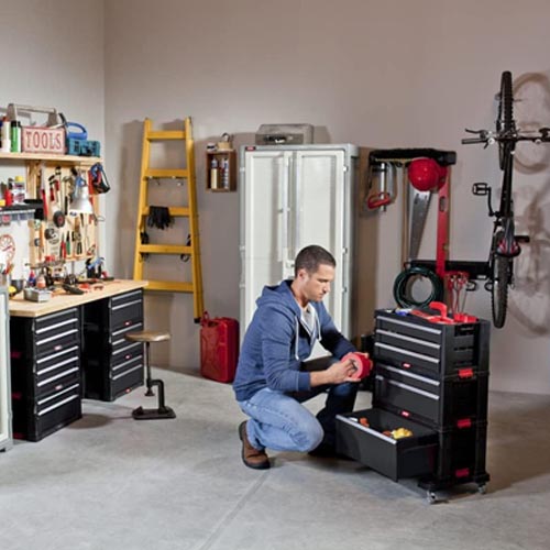 KETER 7 Drawer Workshop Trolley Module - Image 3