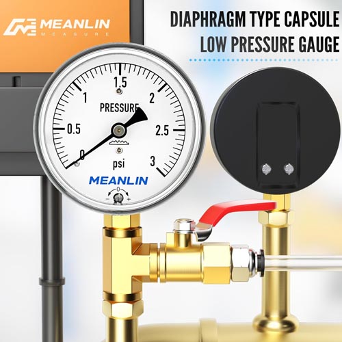 MEANLIN MEASURE XJ-485 Diaphragm Capsule Pressure Gauge - Image 3