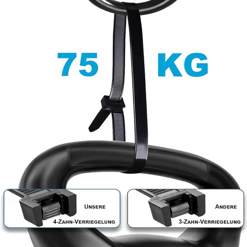 ORTAVA NLZD-001 300 mm x 7.6 mm Cable Ties 100 pack - Image 6