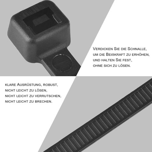 ORTAVA NLZD-001 300 mm x 7.6 mm Cable Ties 100 pack - Image 5