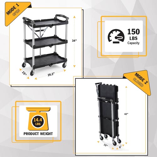 Olympia Tools 85-188 Folding Collapsible Cart - Image 9