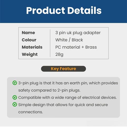 PracticalDeals UK 3 Pin Plug to Universal Converter Adapter - Image 7