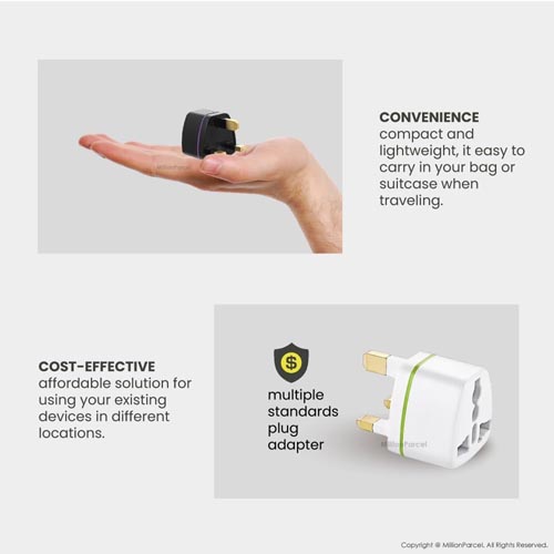 PracticalDeals UK 3 Pin Plug to Universal Converter Adapter - Image 3