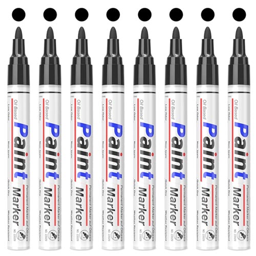 YYSHUS Permanent Marker 2-3 mm Bullet Tip Black