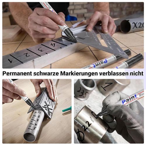 YYSHUS Permanent Marker 2-3 mm Bullet Tip Black - Image 6