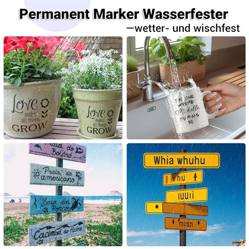 YYSHUS Permanent Marker 2-3 mm Bullet Tip Black - Image 4