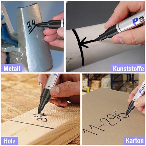 YYSHUS Permanent Marker 2-3 mm Bullet Tip Black - Image 3