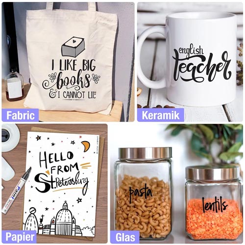 YYSHUS Permanent Marker 2-3 mm Bullet Tip Black - Image 2