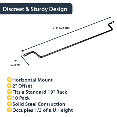 StarTech.com CMLB102 19" Lacing Bar 2 inch Offset - Image 5