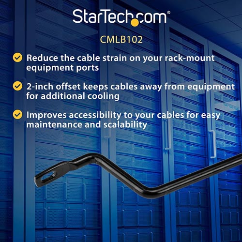 StarTech.com CMLB102 19" Lacing Bar 2 inch Offset - Image 4