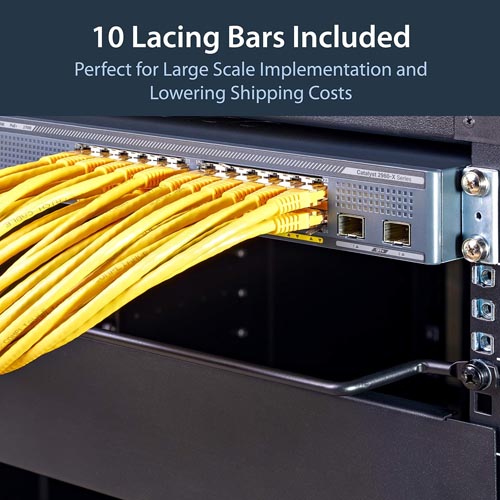 StarTech.com CMLB102 19" Lacing Bar 2 inch Offset - Image 3