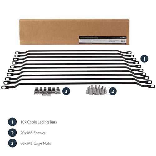 StarTech.com CMLB102 19" Lacing Bar 2 inch Offset - Image 2