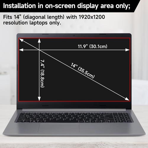 ANTOGOO V AV14-161014" Laptop Privacy Screen Filter (16:10) - Image 3