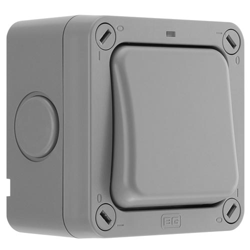 BG Electrical WP30 Weatherproof 2-Pole Single Wall Switch