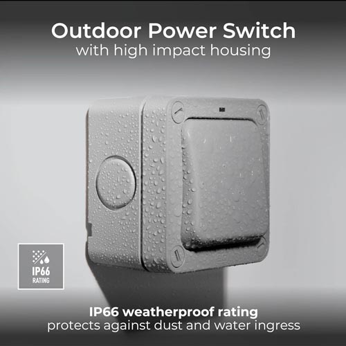BG Electrical WP30 Weatherproof 2-Pole Single Wall Switch - Image 8