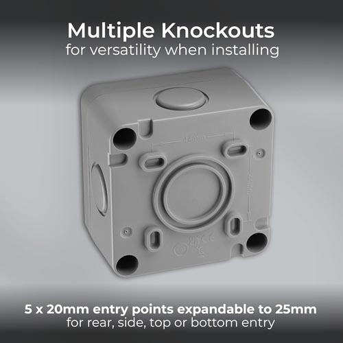 BG Electrical WP30 Weatherproof 2-Pole Single Wall Switch - Image 5