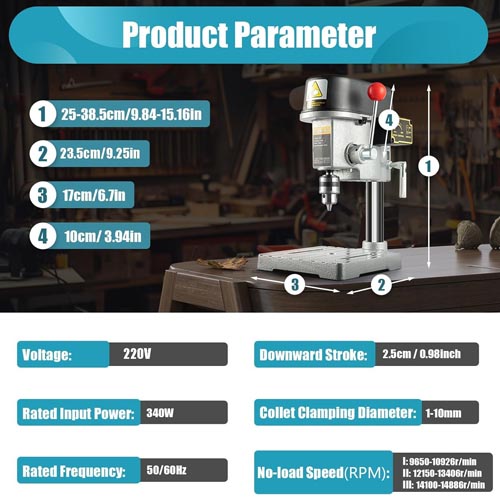 KVTUYC Mini 6-Speed Electric Bench Drill Stand - Image 6