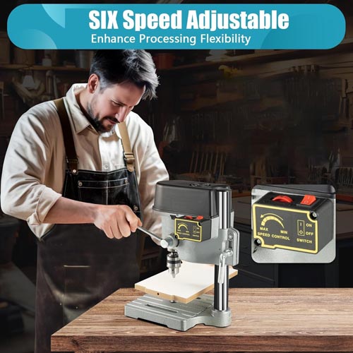 KVTUYC Mini 6-Speed Electric Bench Drill Stand - Image 4