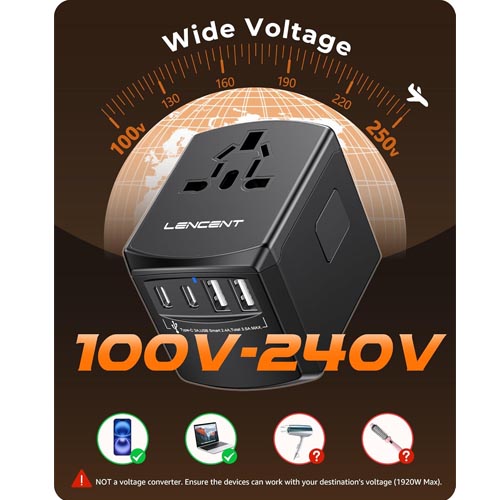 LENCENT PA007-2A2C Universal Power Adapter - Image 2