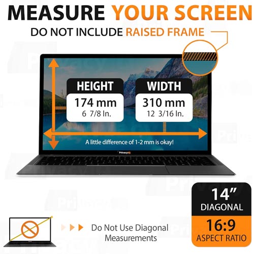 Privacy IQ PQ-YP14W9-2PK 14" Laptop Privacy Screen-Filter (16:9) - Image 8