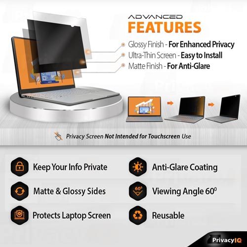 Privacy IQ PQ-YP14W9-2PK 14" Laptop Privacy Screen-Filter (16:9) - Image 5