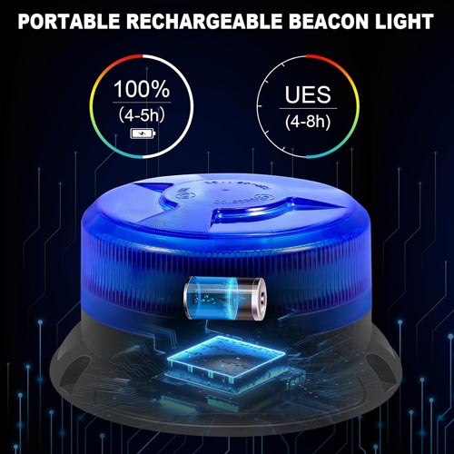 ANTOM Magnetic Wireless LED Blue Strobe Light - Image 7
