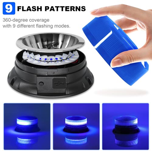 ANTOM Magnetic Wireless LED Blue Strobe Light - Image 5