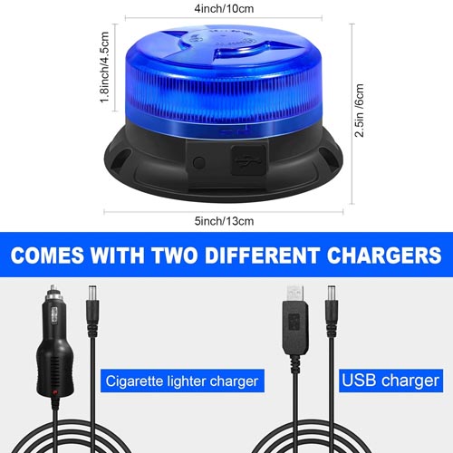 ANTOM Magnetic Wireless LED Blue Strobe Light - Image 3