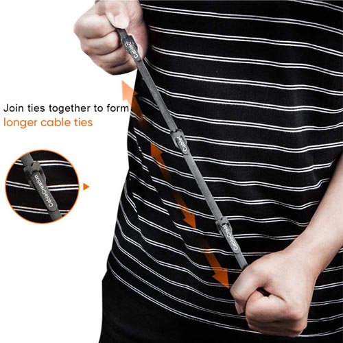 Cable Creation 15cm Reusable Fastening Cable Ties 50 pk - Image 4