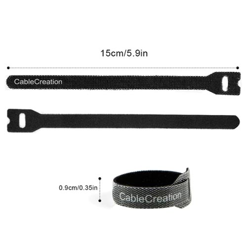 Cable Creation 15cm Reusable Fastening Cable Ties 50 pk - Image 3