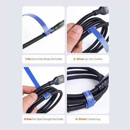 Cable Creation Multi-Colored Reusable Cable Ties 60 pk - Image 2