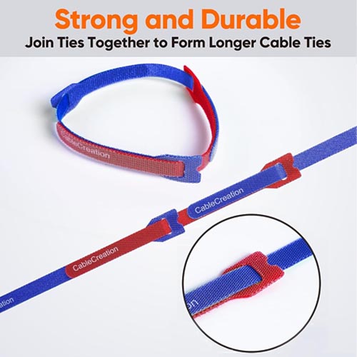 Cable Creation Multi-Colored Reusable Cable Ties 60 pk - Image 9