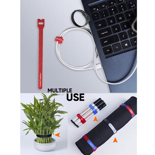 Cable Creation Multi-Colored Reusable Cable Ties 60 pk - Image 7