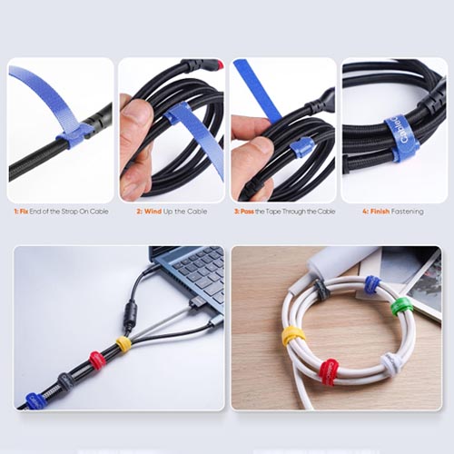 Cable Creation Multi-Colored Reusable Cable Ties 60 pk - Image 5