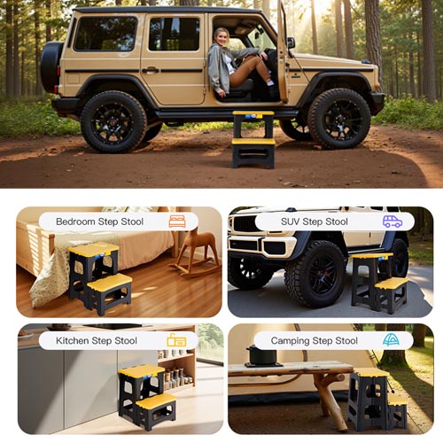 Korpai 5242 2 Steps Foldable Step Stool (250lbs Load) - Image 2