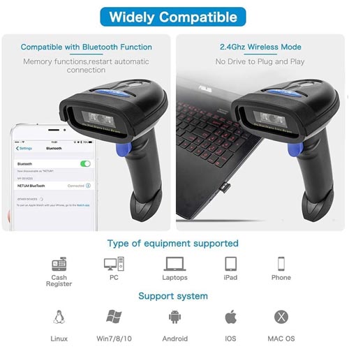 NETUM AK-55VI-9N2E Bluetooth Barcode Scanner - Image 9