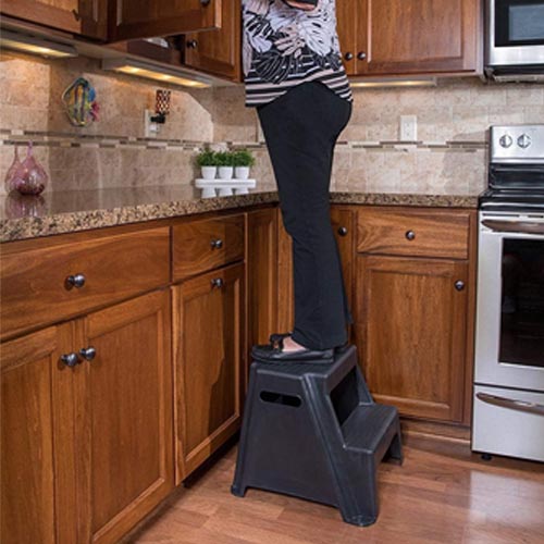 Rubbermaid RM-P2 2-Step Plastic Stool (300lbs Load) - Image 5